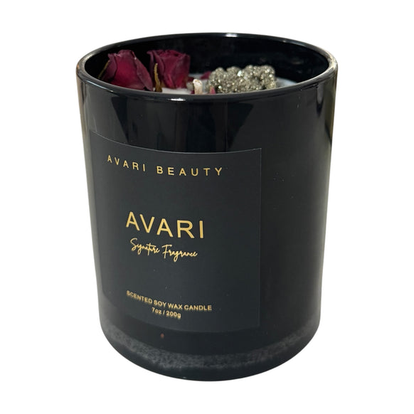 Avari Signature Candle – Crystal-Infused Self Love & Abundance Candle