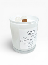 Clear Quartz Candle – Clarity & Grounded Energy | Cypress Amber Candle