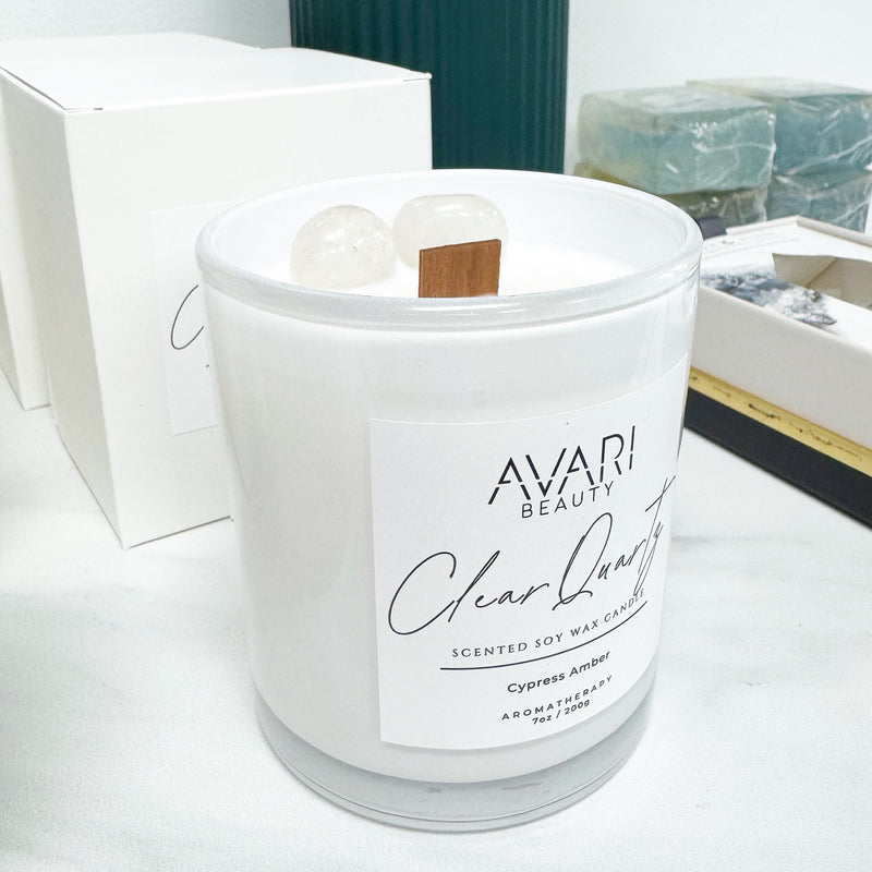 Clear Quartz Scented Soy Wax Candle