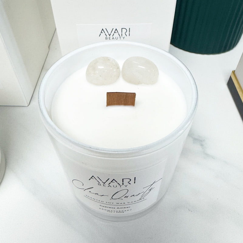Clear Quartz Scented Soy Wax Candle